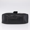 PRADA Shoulder Bag Leather Black Silver Auth 209747V-10