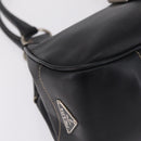 PRADA Shoulder Bag Leather Black Silver Auth 209747V-11