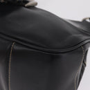 PRADA Shoulder Bag Leather Black Silver Auth 209747V-12