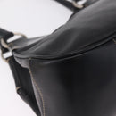 PRADA Shoulder Bag Leather Black Silver Auth 209747V-13