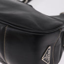 PRADA Shoulder Bag Leather Black Silver Auth 209747V-14