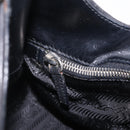 PRADA Shoulder Bag Leather Black Silver Auth 209747V-23