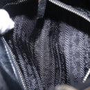 PRADA Shoulder Bag Leather Black Silver Auth 209747V-24