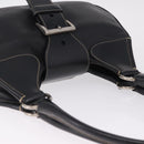 PRADA Shoulder Bag Leather Black Silver Auth 209747V-6