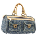 LOUIS VUITTON Monogram Denim Neo Speedy Hand Bag Blue M95019 LV Auth 209750A-1