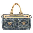 LOUIS VUITTON Monogram Denim Neo Speedy Hand Bag Blue M95019 LV Auth 209750A-13