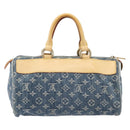 LOUIS VUITTON Monogram Denim Neo Speedy Hand Bag Blue M95019 LV Auth 209750A-2