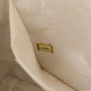 CHANEL Window Line Tote Bag Canvas Ivory Black CC Auth 209756A-12