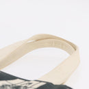 CHANEL Window Line Tote Bag Canvas Ivory Black CC Auth 209756A-8
