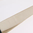 CHANEL Window Line Tote Bag Canvas Ivory Black CC Auth 209756A-9