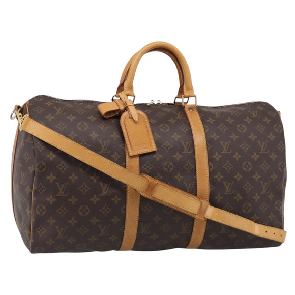LOUIS VUITTON Monogram Keepall Bandouliere 50 Boston Bag M41416 LV Auth 209760A