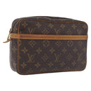 LOUIS VUITTON Monogram Compiegne 23 Clutch Bag M51847 LV Auth 209765-1