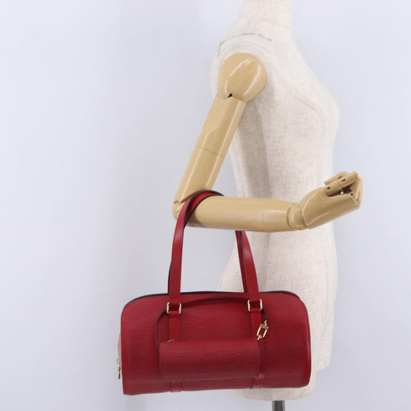 LOUIS VUITTON Epi Soufflot Hand Bag Red M52227 LV Auth 209767V