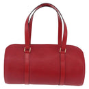 LOUIS VUITTON Epi Soufflot Hand Bag Red M52227 LV Auth 209767V-3