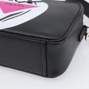 PRADA Shoulder Bag Leather Black Silver Auth 209770M-10