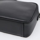 PRADA Shoulder Bag Leather Black Silver Auth 209770M-12