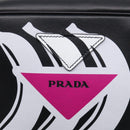 PRADA Shoulder Bag Leather Black Silver Auth 209770M-15