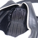 PRADA Shoulder Bag Leather Black Silver Auth 209770M-18
