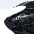 PRADA Shoulder Bag Leather Black Silver Auth 209770M-20