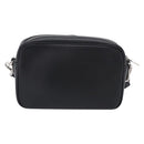 PRADA Shoulder Bag Leather Black Silver Auth 209770M-3