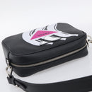 PRADA Shoulder Bag Leather Black Silver Auth 209770M-6