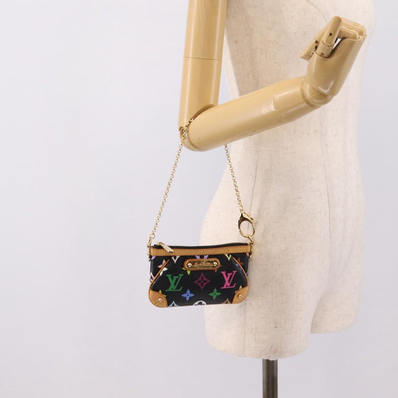LOUIS VUITTON Monogram Multicolor Pochette Mila MM Pouch M60097 Auth 209781SAV