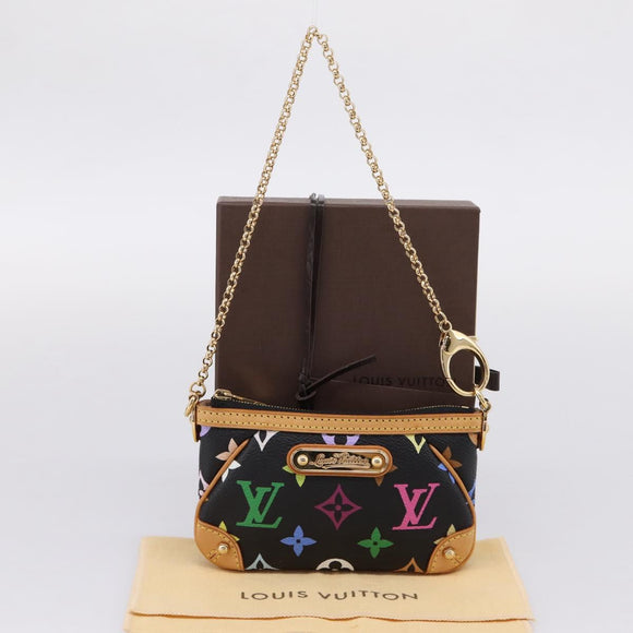 LOUIS VUITTON Monogram Multicolor Pochette Mila MM Pouch M60097 Auth 209781SAV