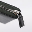 PRADA Long Wallet Saffiano leather Gray Silver Auth 209782M-12
