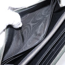 PRADA Long Wallet Saffiano leather Gray Silver Auth 209782M-15