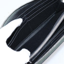 PRADA Long Wallet Saffiano leather Gray Silver Auth 209782M-16