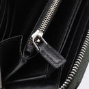 PRADA Long Wallet Saffiano leather Gray Silver Auth 209782M-17