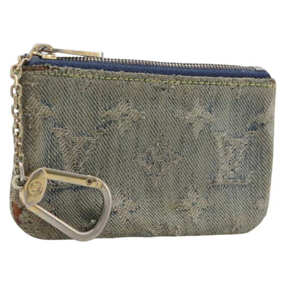 LOUIS VUITTON Monogram Denim Pochette Cles Coin Purse M95343 LV Auth 209787