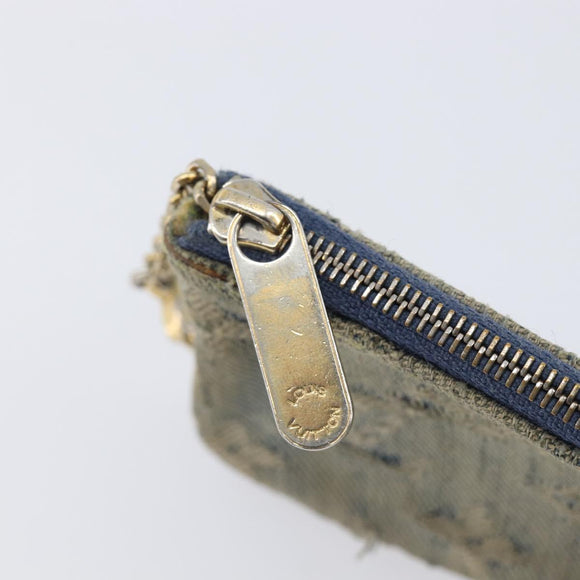 LOUIS VUITTON Monogram Denim Pochette Cles Coin Purse M95343 LV Auth 209787