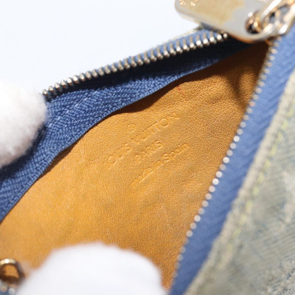 LOUIS VUITTON Monogram Denim Pochette Cles Coin Purse M95343 LV Auth 209787