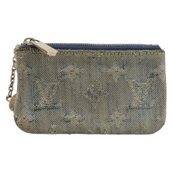LOUIS VUITTON Monogram Denim Pochette Cles Coin Purse M95343 LV Auth 209787