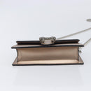 GUCCI Duonisos Shoulder Bag Leather Champagne Gold Silver 476432 Auth 209788M-11