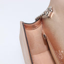 GUCCI Duonisos Shoulder Bag Leather Champagne Gold Silver 476432 Auth 209788M-22