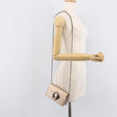 GUCCI Duonisos Shoulder Bag Leather Champagne Gold Silver 476432 Auth 209788M-23