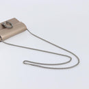 GUCCI Duonisos Shoulder Bag Leather Champagne Gold Silver 476432 Auth 209788M-8