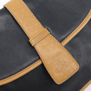 CELINE Shoulder Bag Leather Black Gold Tone Auth 209795-15