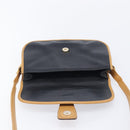 CELINE Shoulder Bag Leather Black Gold Tone Auth 209795-18