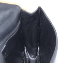 CELINE Shoulder Bag Leather Black Gold Tone Auth 209795-21