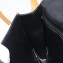 CELINE Shoulder Bag Leather Black Gold Tone Auth 209795-22