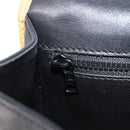 CELINE Shoulder Bag Leather Black Gold Tone Auth 209795-23