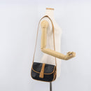 CELINE Shoulder Bag Leather Black Gold Tone Auth 209795-26