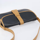 CELINE Shoulder Bag Leather Black Gold Tone Auth 209795-6