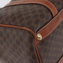 CELINE Macadam Boston Bag PVC Brown Gold Tone Auth 209797-10