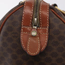 CELINE Macadam Boston Bag PVC Brown Gold Tone Auth 209797-14