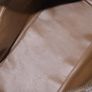 CELINE Macadam Boston Bag PVC Brown Gold Tone Auth 209797-17