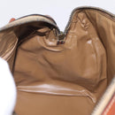 CELINE Macadam Boston Bag PVC Brown Gold Tone Auth 209797-18